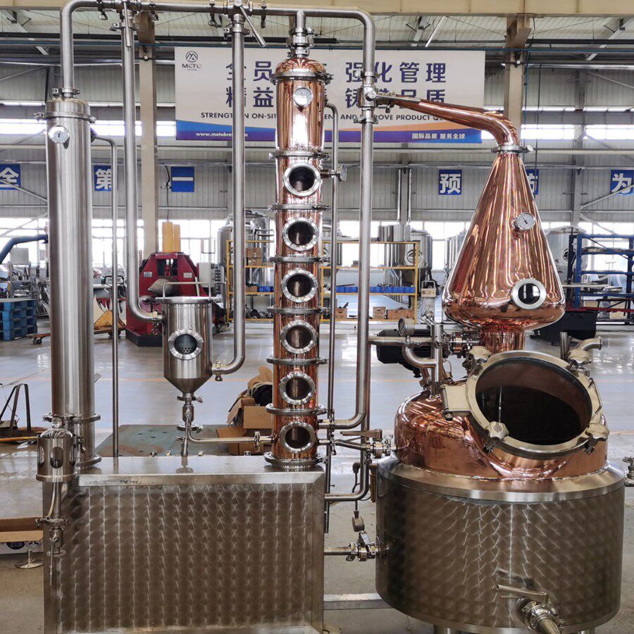50L-2000L多功能蒸馏设备 烈酒蒸馏器 紫铜精馏设备