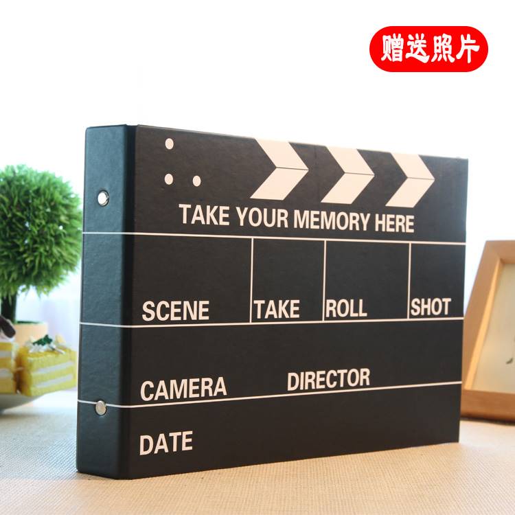 拍立得相册diy手工相册本 创意黑色相册3/5/6照片十寸粘贴式相册