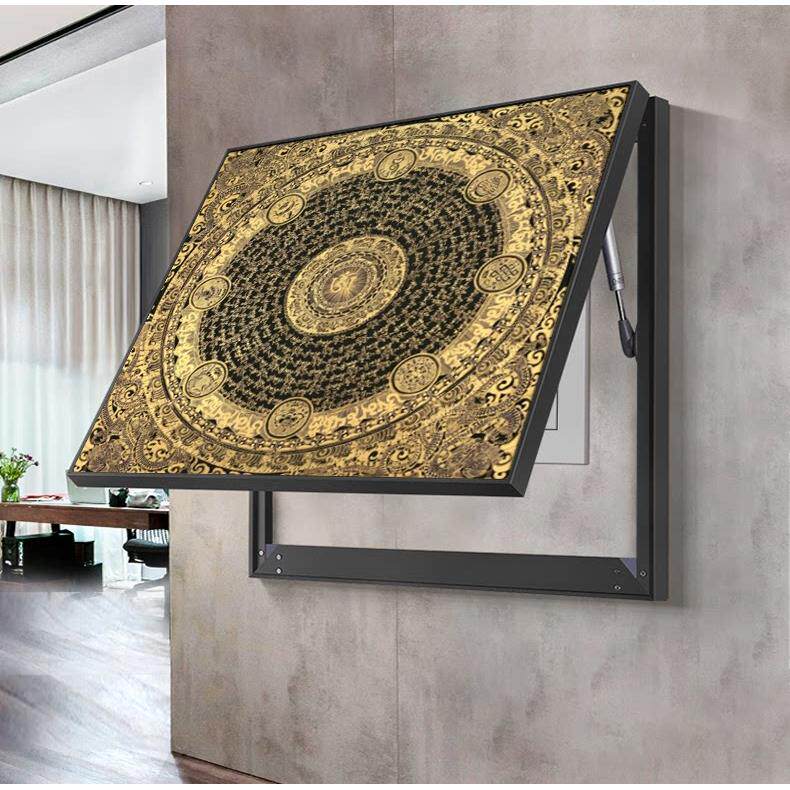 中式禅意观音唐卡中堂画玄关电表箱遮挡箱装饰画电闸盒开关盒墙画