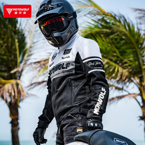 摩托车皮衣防摔防风机车骑士夹克