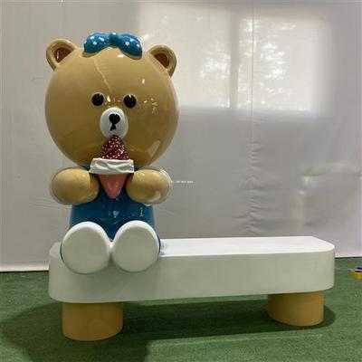 定制玻璃钢吉祥物卡通公仔商场广场大型IP景观户外雕塑树脂摆件