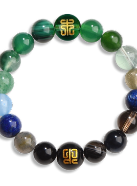 五行好运手链五行定制手链五行水晶手串五行平衡手链天然水晶手链
