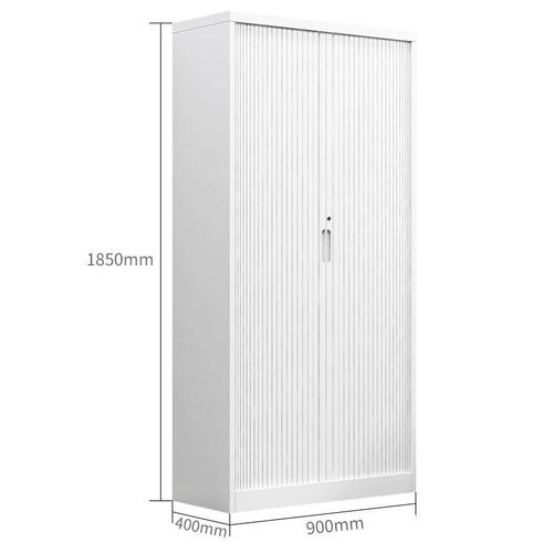 金经金属钢制卷门柜卷帘门文件柜收缩门推拉门柜办公柜档案柜暖白