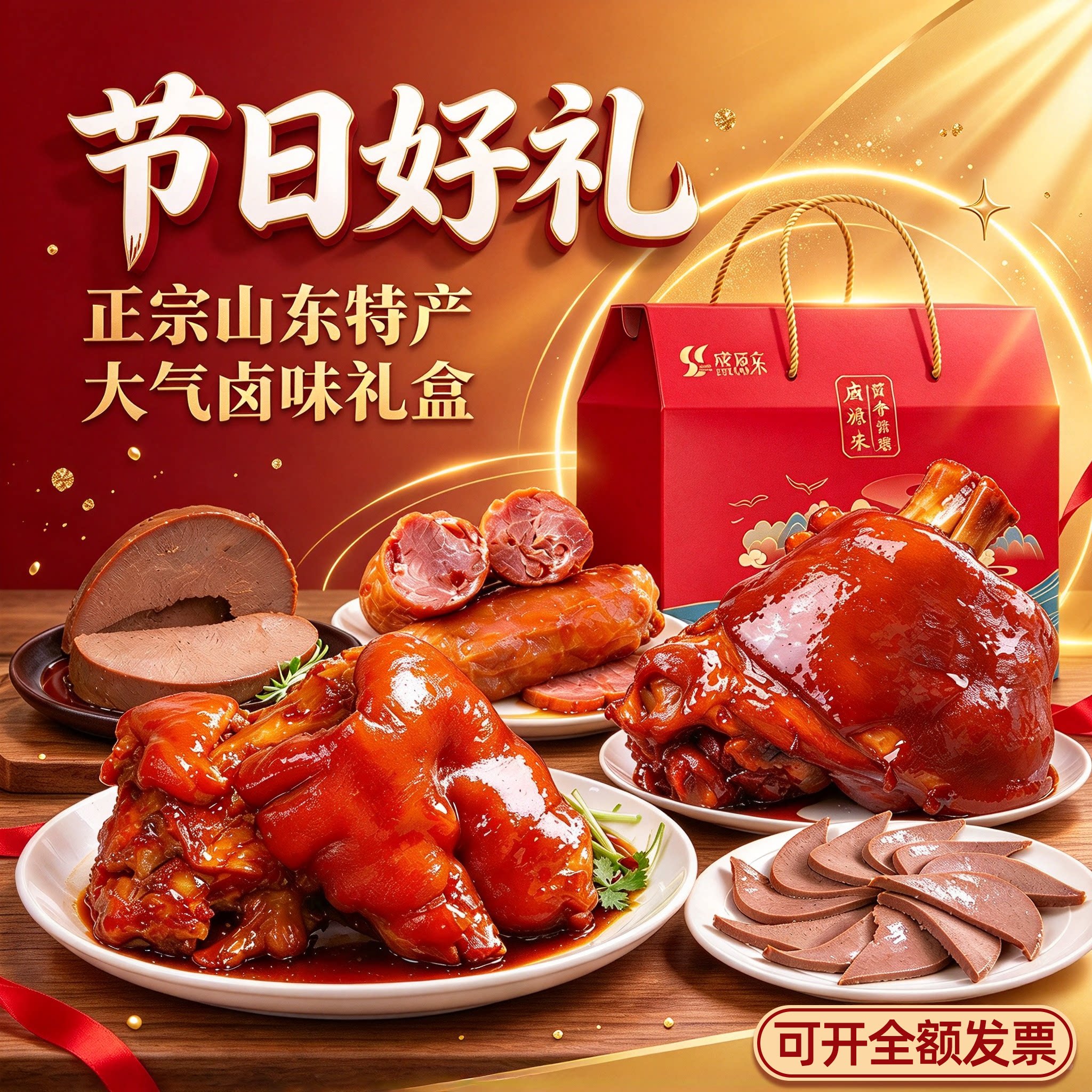 青岛特产流亭猪蹄熟食卤味礼盒