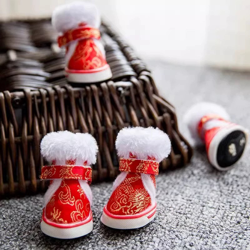 狗狗鞋子唐鞋新年小型犬鞋套泰迪比熊外出不掉脚保暖宠物脚套博美,宠物/宠物食品及用品,猫宠物服装/雨衣（新）,淘宝优惠券,粉丝福利购,淘宝优惠卷