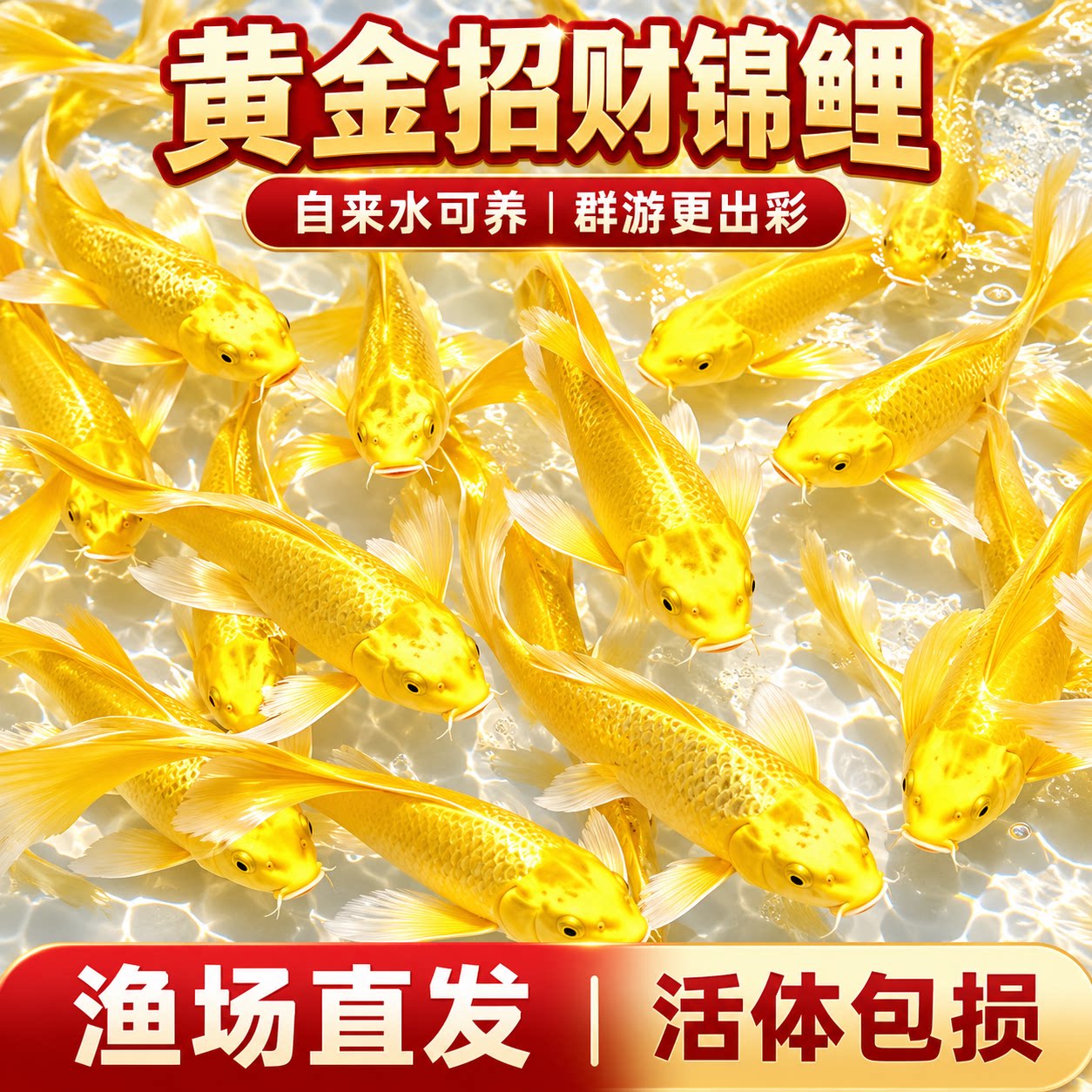 招财冷水锦鲤好养便宜黄金风水龙凤黑金金鱼淡水观赏鱼活鱼耐活