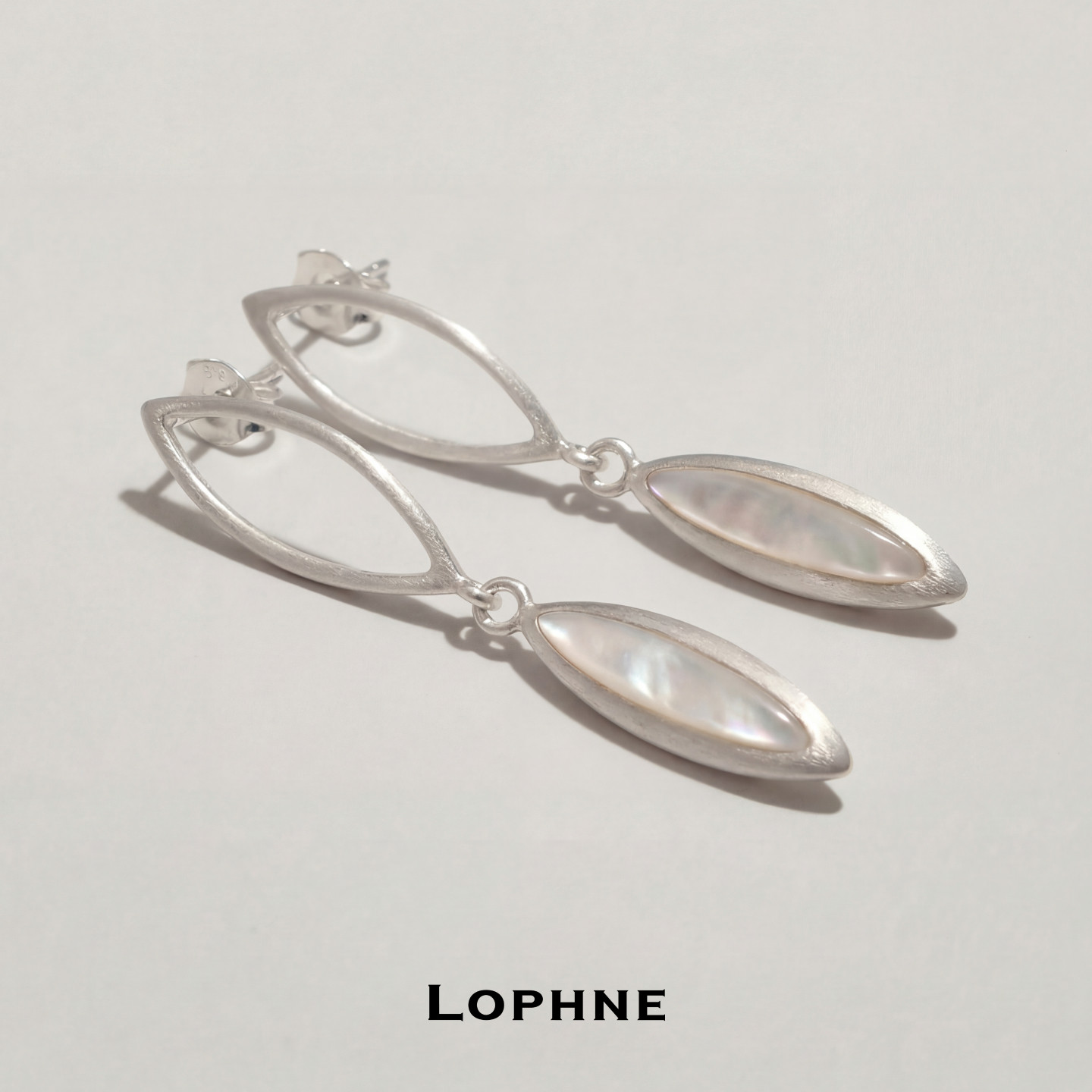 LOPHNE 小众设计菱形贝母耳钉 中古纯银复古简约高级感新中式耳环,饰品/流行首饰/时尚饰品新,耳环,淘宝优惠券,粉丝福利购,淘宝优惠卷