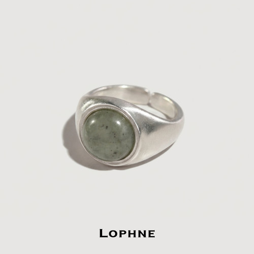 LOPHNE拉长石中古纯银戒指