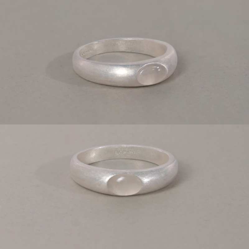 LOPHNE白玛瑙素圈戒指