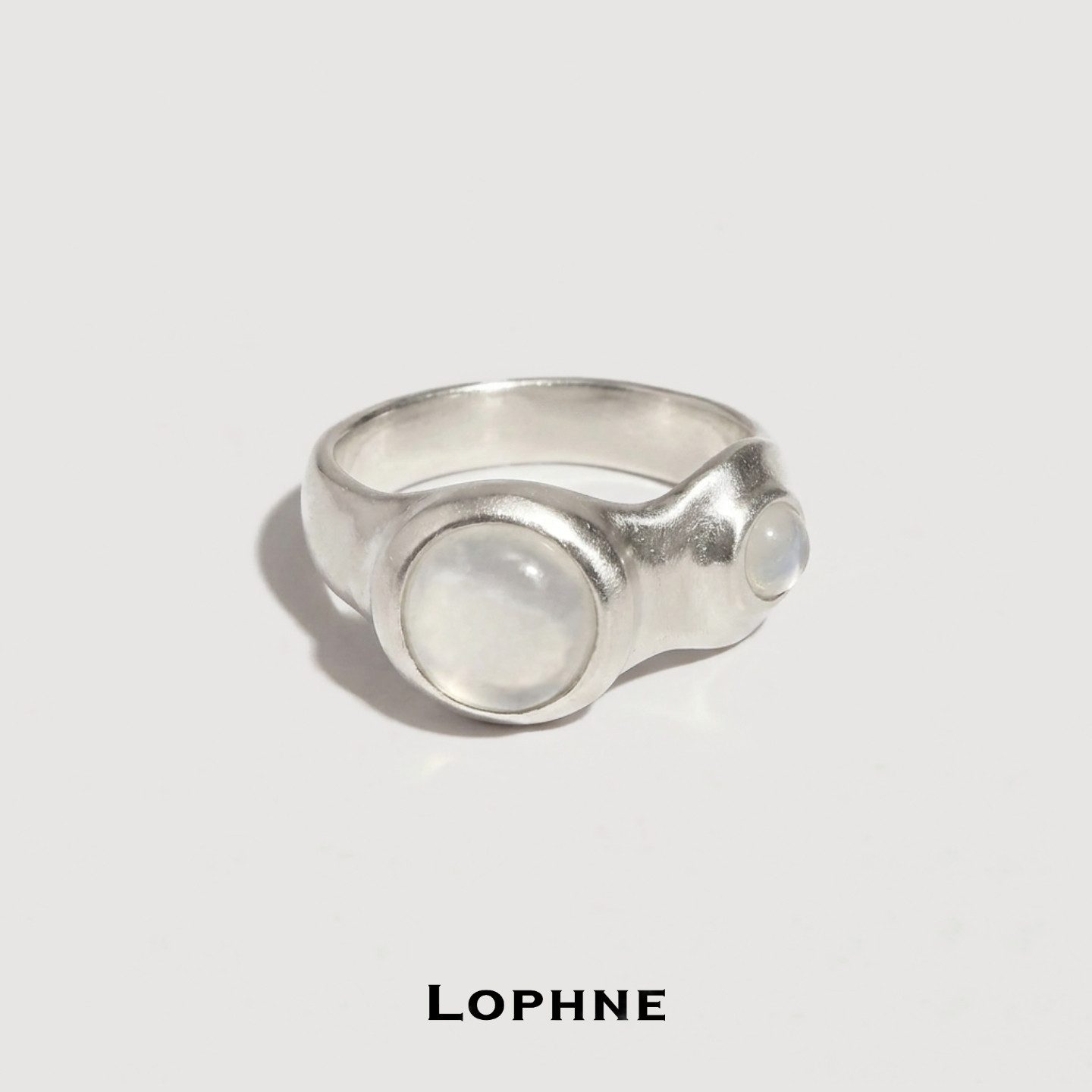 LOPHNE 中古手工随形戒指 小众原创设计白玛瑙高级感气质独特礼物