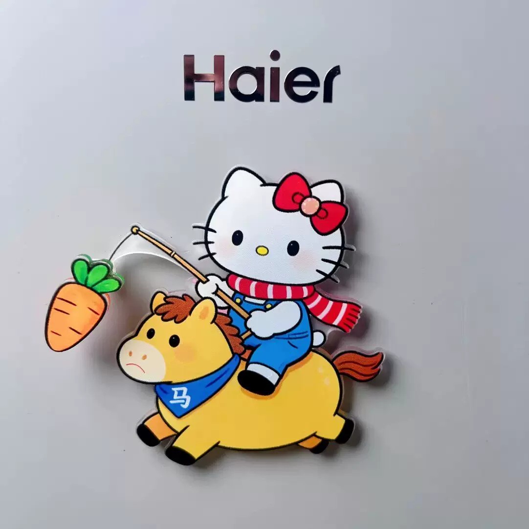 小红书同款HelloKitty旋转冰箱贴亚克力周边磁吸可爱啥都顺KT猫