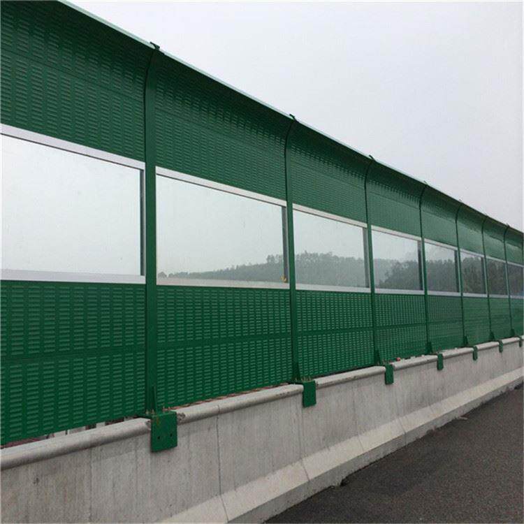 公路桥梁声屏障 金属半透明社区降噪墙 道路工厂百叶消音屏隔音板