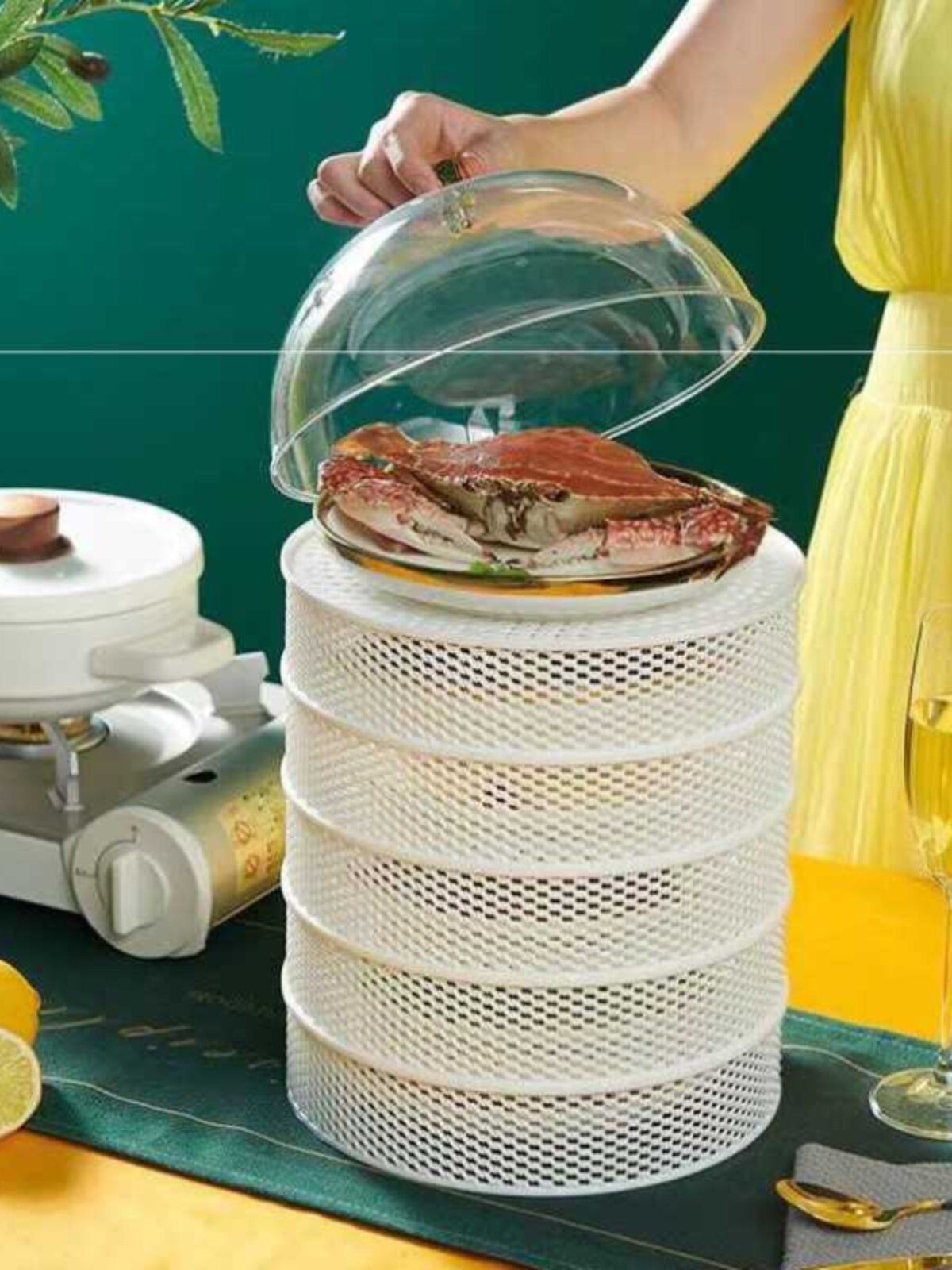 【多功能菜罩】餐桌剩菜罩镂空家用收纳盖菜大号多层可折叠加沥新