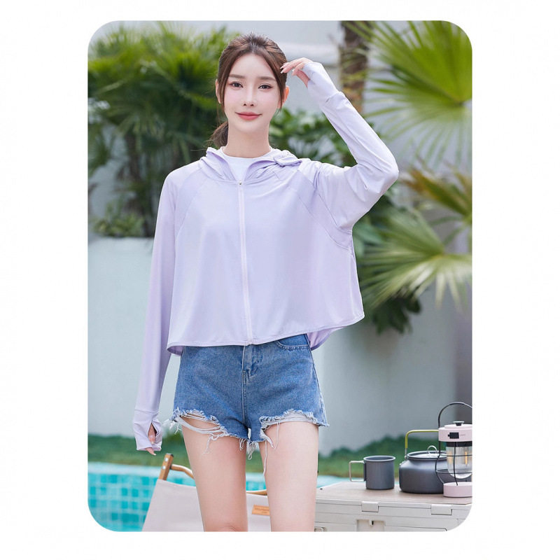 新款黑胶防晒衣斗篷女夏