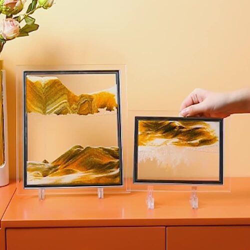 圆形立体流沙画客厅摆件3