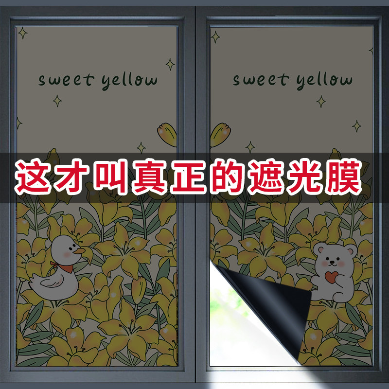 全遮光隐私玻璃膜窗户玻璃吸水贴窗纸玻璃贴纸客厅浴室卫生间防窥