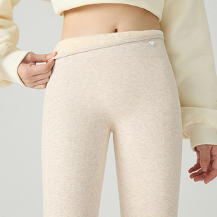 显瘦棉裤 纯棉保暖打底裤 修身 加绒加厚羊毛蚕丝秋裤 女外穿秋冬季