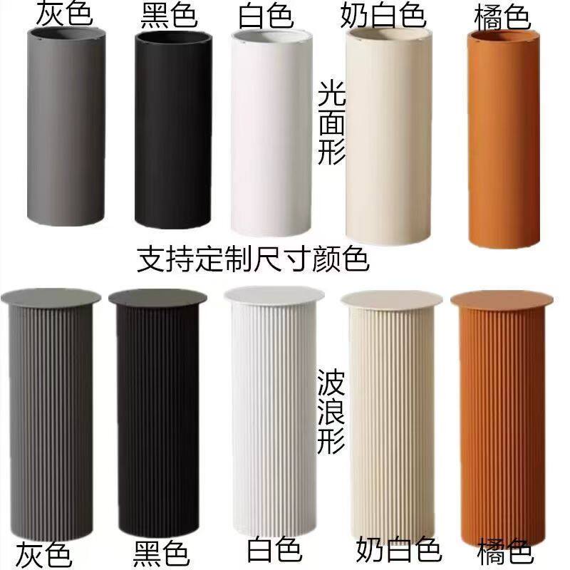 桌腿吧台岩板奶油风桌脚餐桌岛台支架茶几底座波浪形圆柱桌腿支架