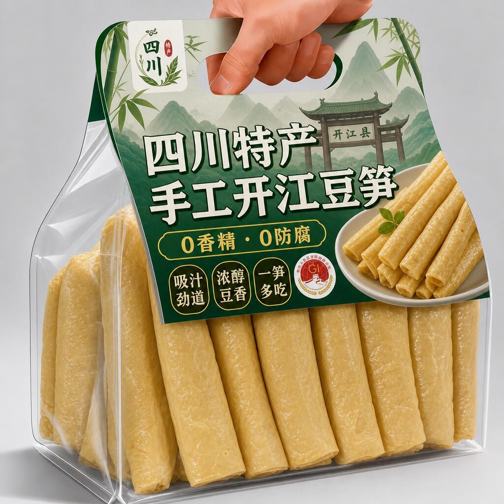 正宗开江豆笋纯手工四川传统土特产豆筋豆棒豆杆豆棍腐竹凉拌火锅