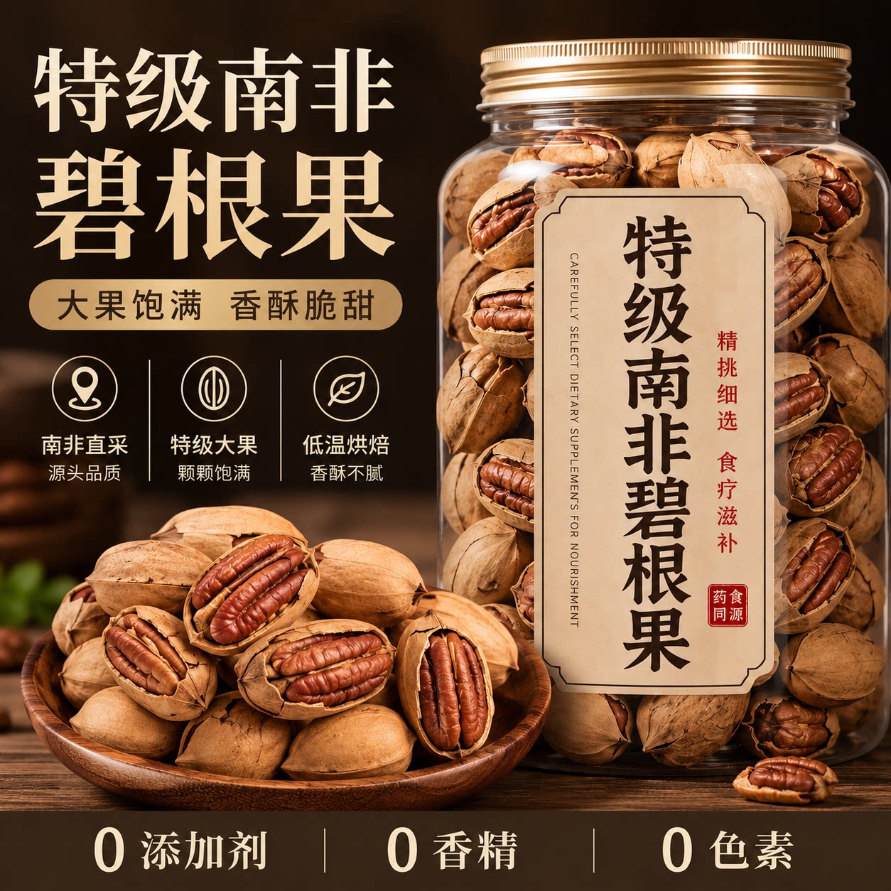 正宗特级碧根果官方旗舰店正品原味碧根果坚果整箱5斤无添加年货