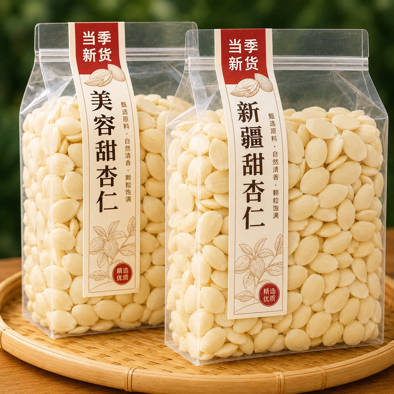 新疆生甜南杏仁去皮新货原味孕妇坚果无添加打豆浆食用官方旗舰店图片