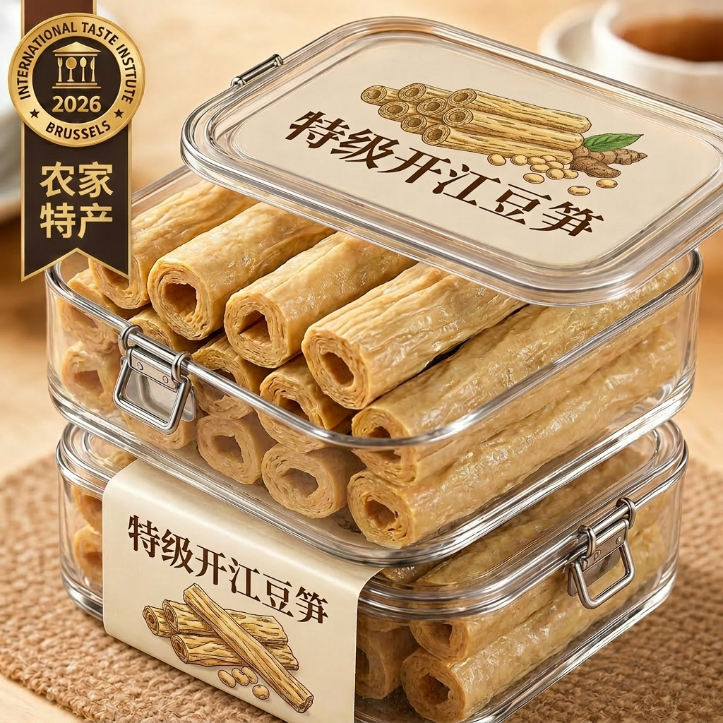 天猫甄选豆笋四川开江特产正宗纯手工豆筋棍豆杆火锅腐竹凉拌干货