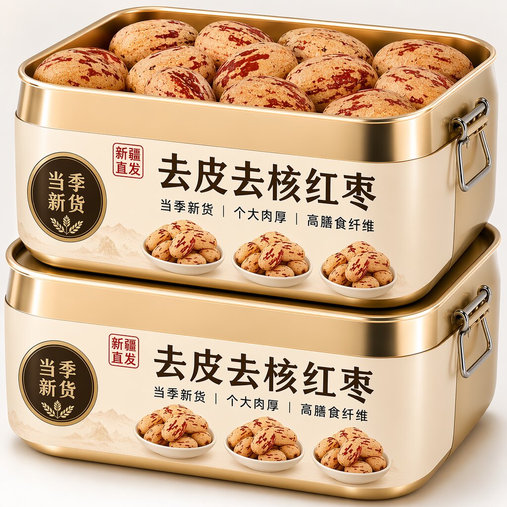特级去皮去核红枣新疆特产婴无核免洗大灰枣子儿辅零食官方旗舰店