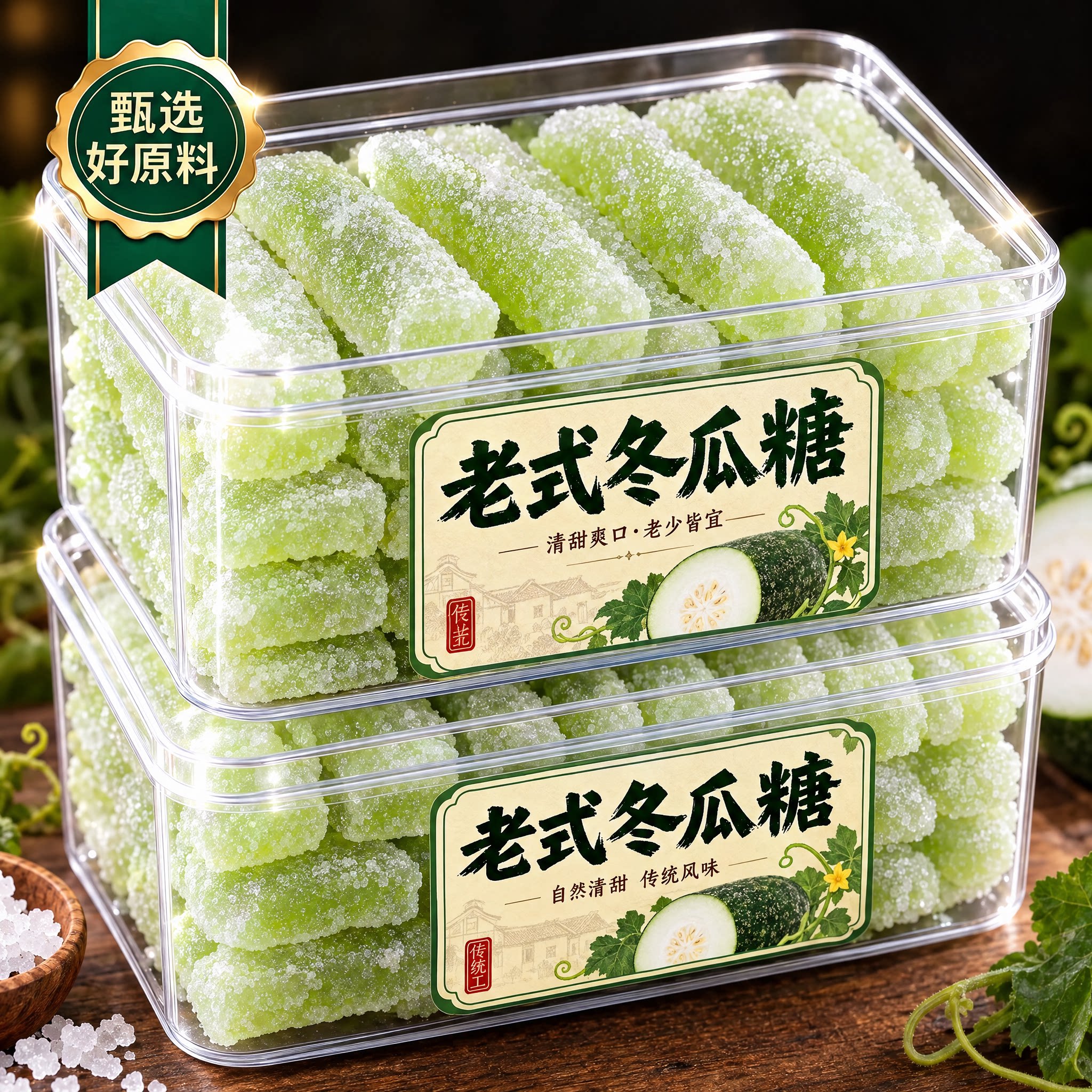 冬瓜糖条500g老式年人甜品营养水果干蜜饯健康宗零食怀旧旗舰店