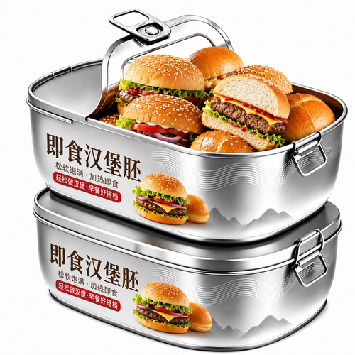 汉堡胚早餐速食现做半成品热即食健康无添加食品适合学生吃的早餐