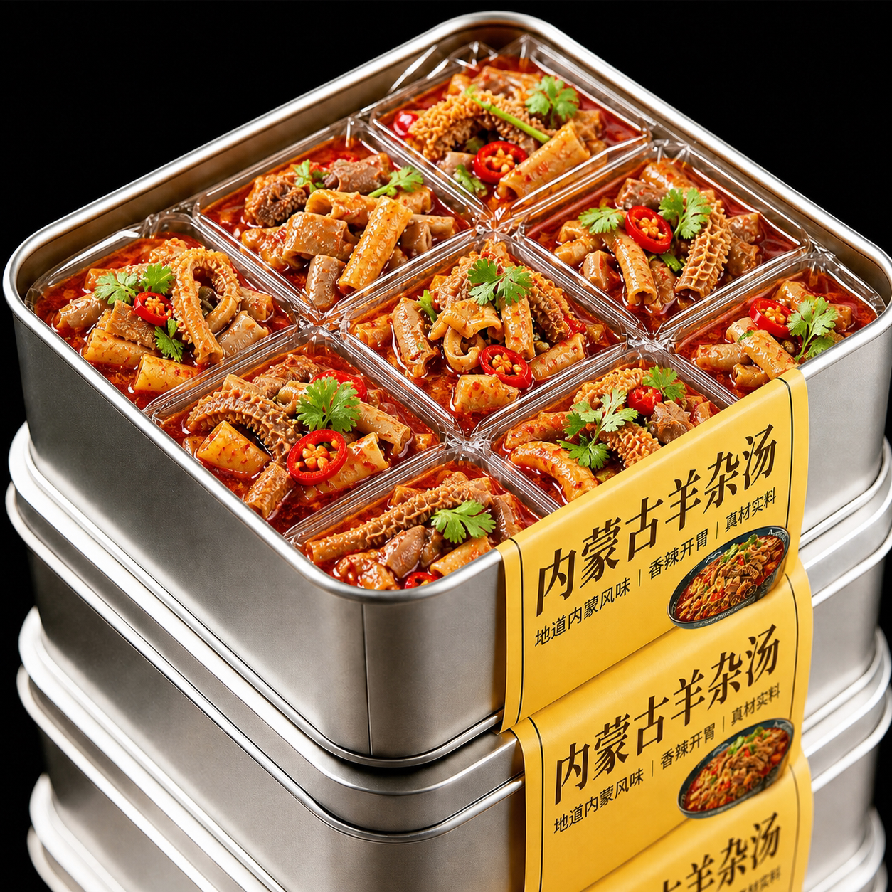 新鲜速食羊杂内蒙古整套全熟羊肉汤羊杂汤即食真空熟食早餐羊杂碎