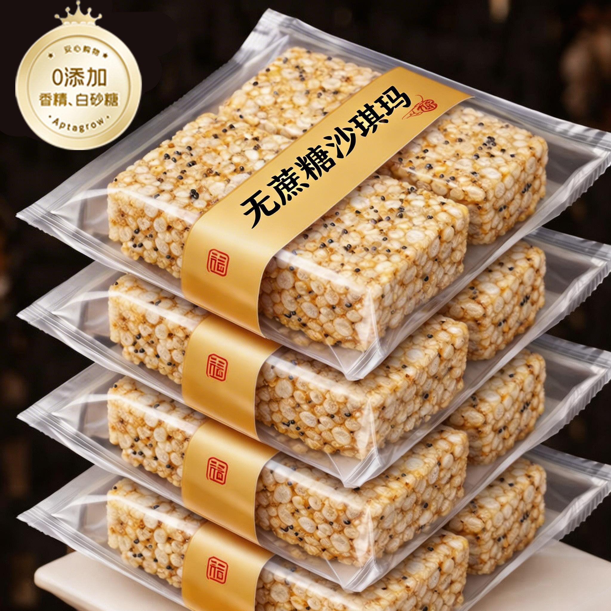 糖友定制！沙琪玛无糖无添加官方旗舰店老式纯手工糕点糖尿人专用