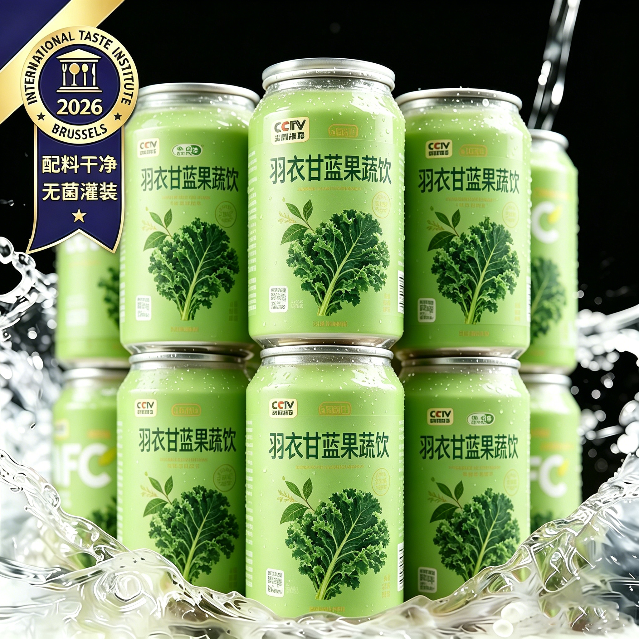 羽衣甘蓝柠檬复合果蔬汁100%NFC饮料0脂肪解腻瓶装减脂代大餐饮品
