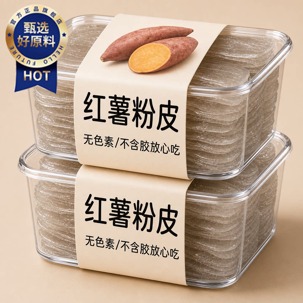 正宗红薯粉皮官方旗舰店农家纯手工无添加苕皮山东特产火锅食材料