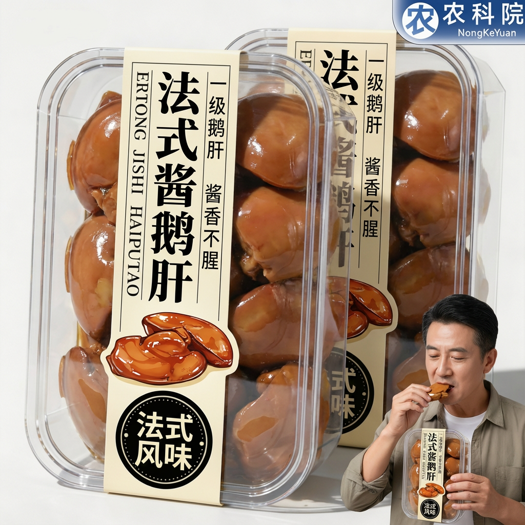 天猫甄选法式酱鹅肝开袋即食五香麻辣华农美食卤味鹅肝下酒菜酱香