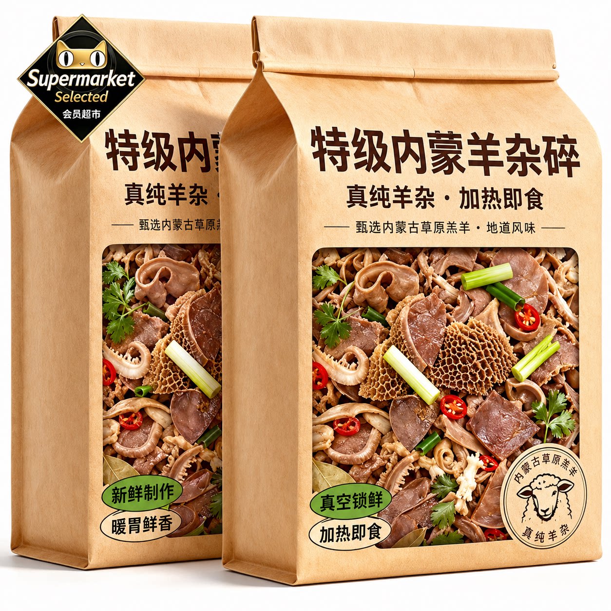 老字号！速食羊杂内蒙古整套熟食羊汤羊肉汤羊杂汤开袋即食羊杂碎