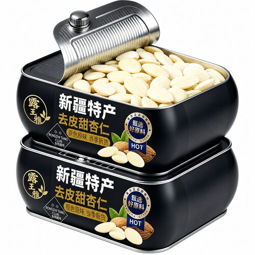 正宗新疆甜杏仁新货南杏仁原味杏仁坚果去皮杏仁片特产官方旗舰店