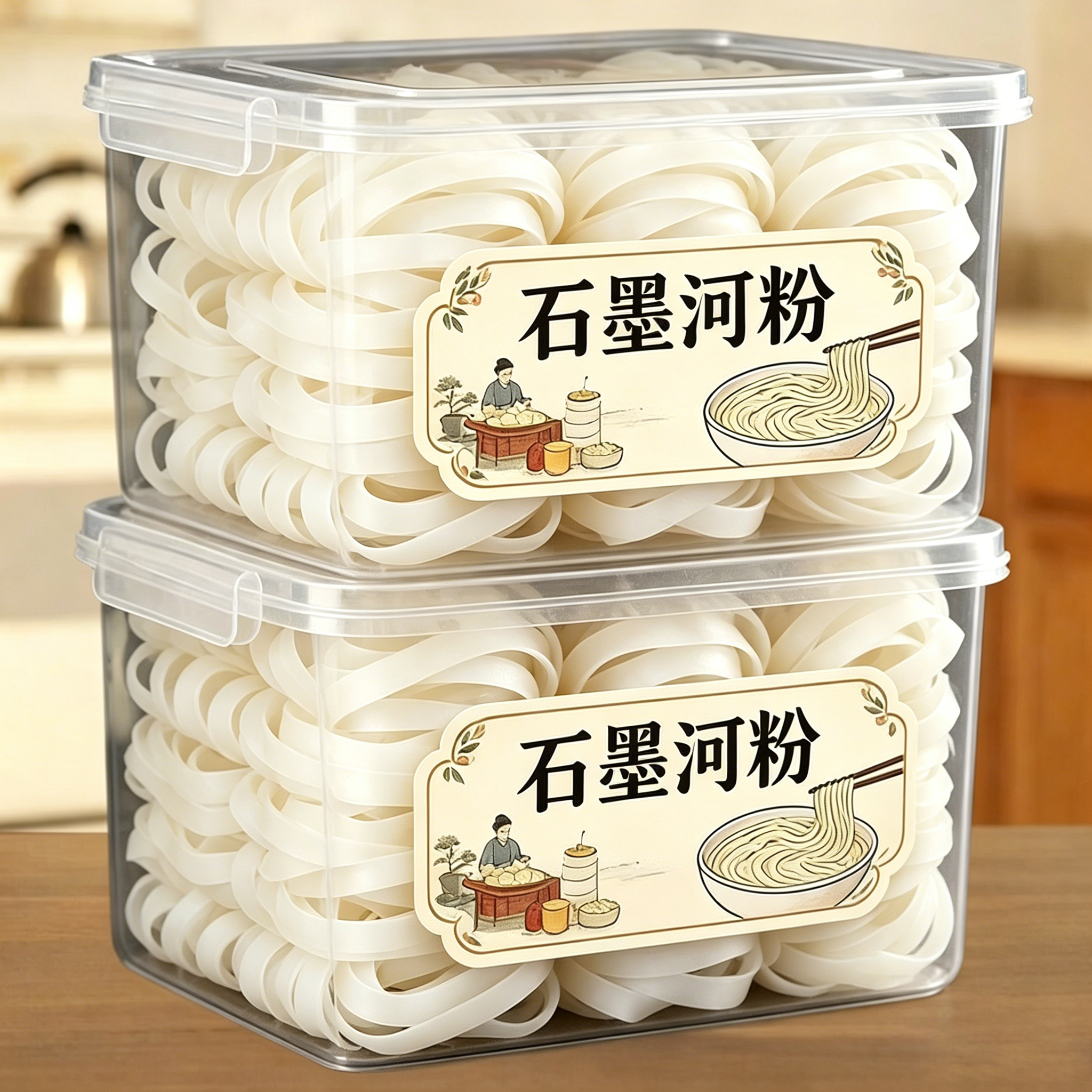 纯手工河粉干正宗广西梧州无添加纯大米石磨薄河粉炒牛河宽粉整箱