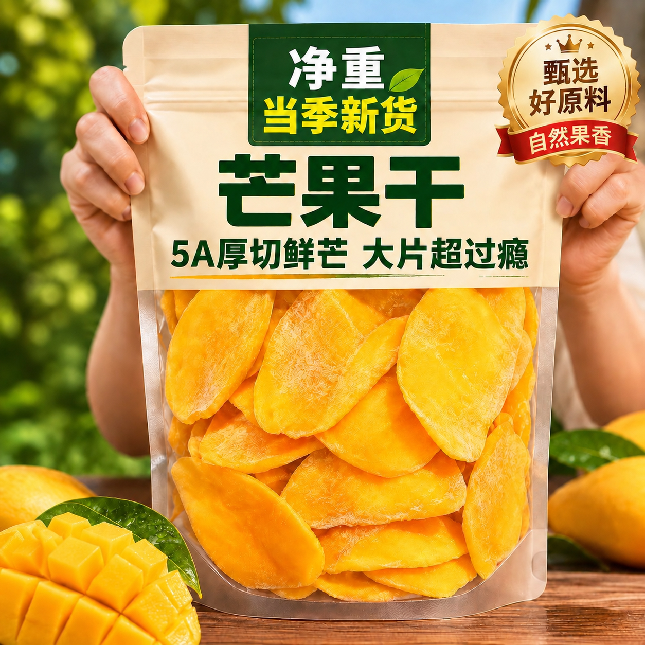 芒果干精选大片鲜芒天然水果干独立小包装果脯蜜饯零食官方旗舰店