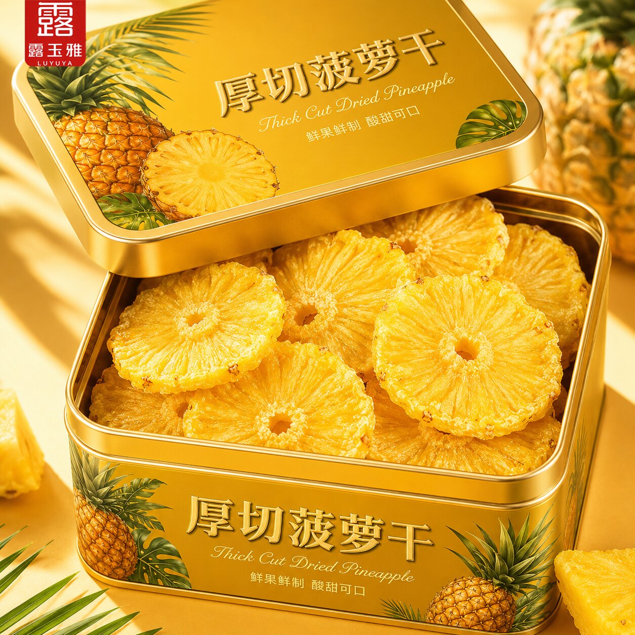 特级菠萝干无添加凤梨干片烘干菠萝片水果干孕妇零食蜜饯泡水即食