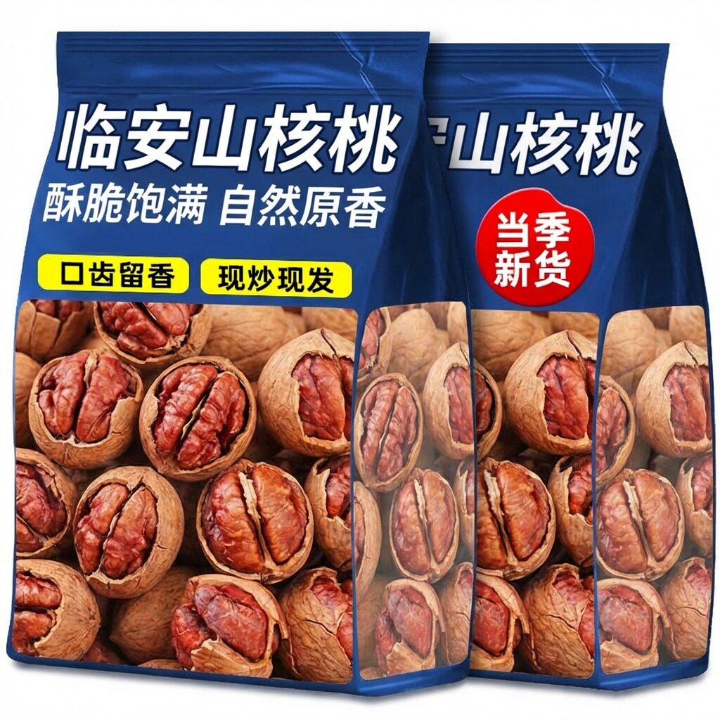 央妈推荐精选新货手剥山核桃临安官方旗舰店野生奶油椒盐水煮大籽