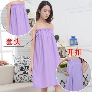 美容院顾客人睡专用汗蒸服浴裙浴巾浴袍衣服棉抹胸围裹胸女款春