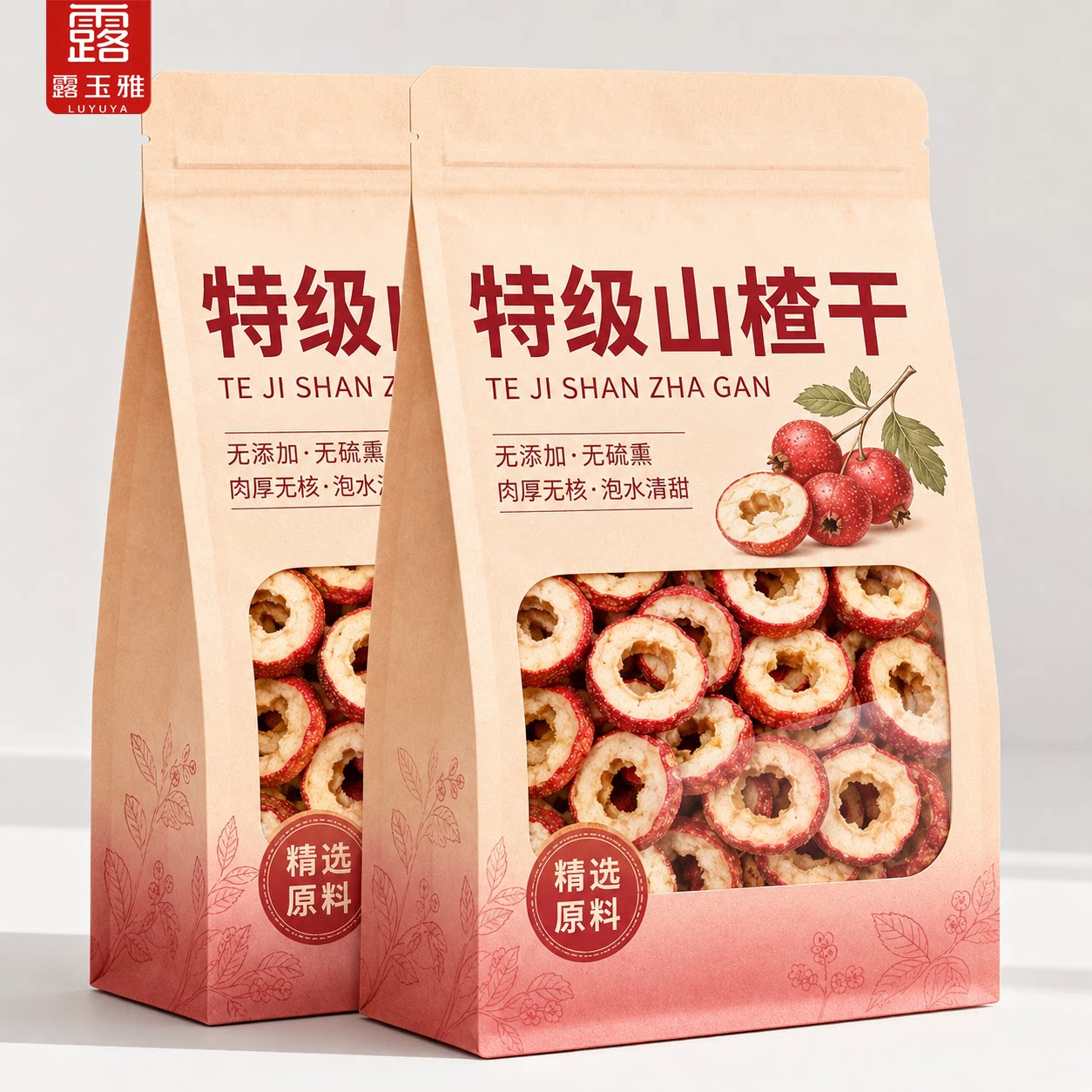 正宗山楂干官方旗舰店泡水特级空心无核无添加天然山楂片泡茶解腻