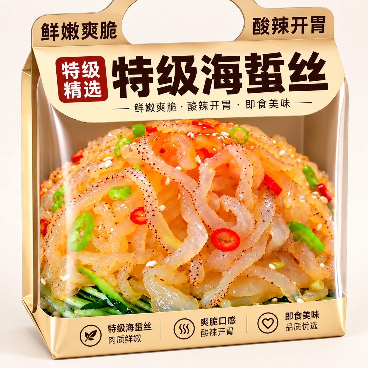 海蜇丝即食凉拌菜海蜇皮海蜇头官方旗舰店特产美食酒店商用批发