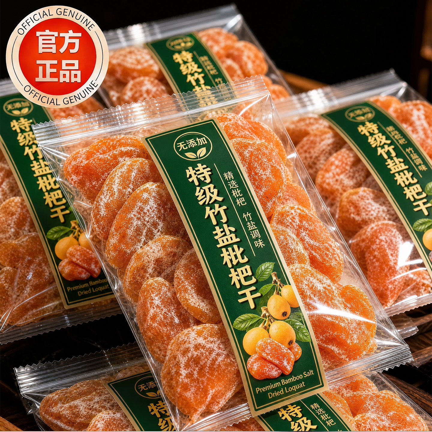 正宗云霄竹盐枇杷干正品官方旗舰店陈皮甘草原味无添加清润无糖图片