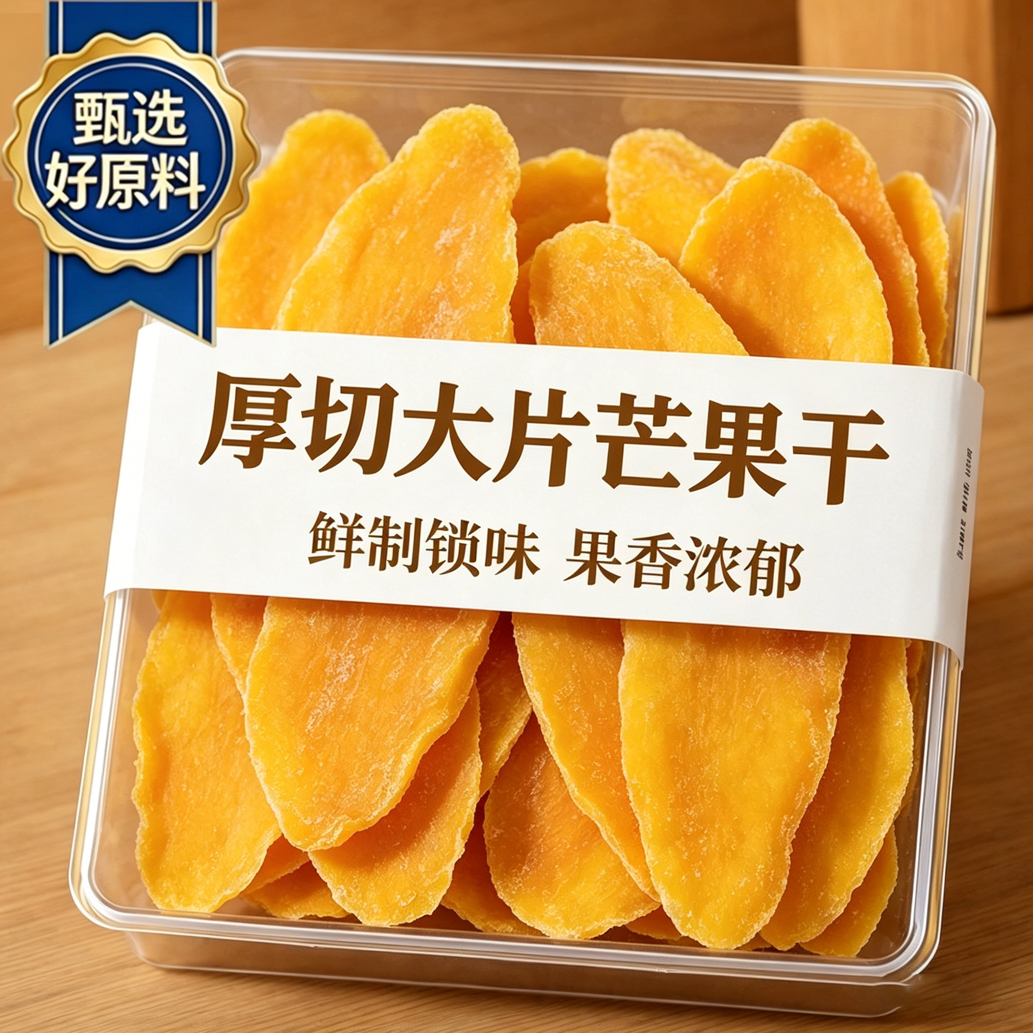 特级芒果干无糖无添加厚切大片即食蜜饯水果干果脯休闲零食旗舰店