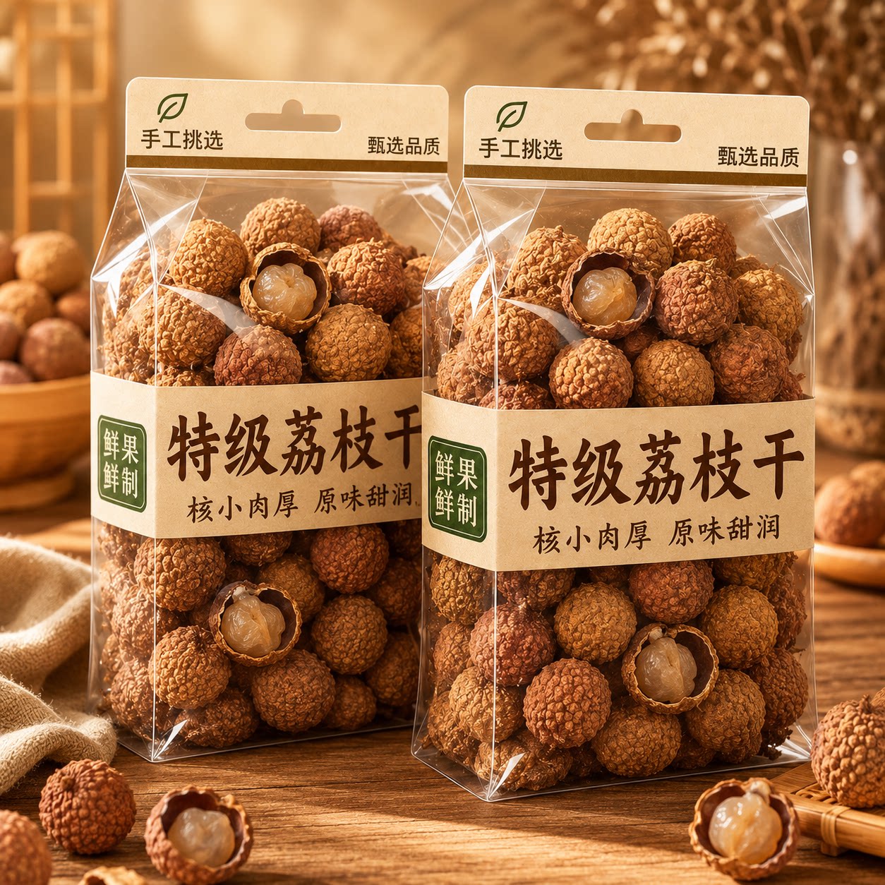 【肉厚核小】特级福建荔枝干图片