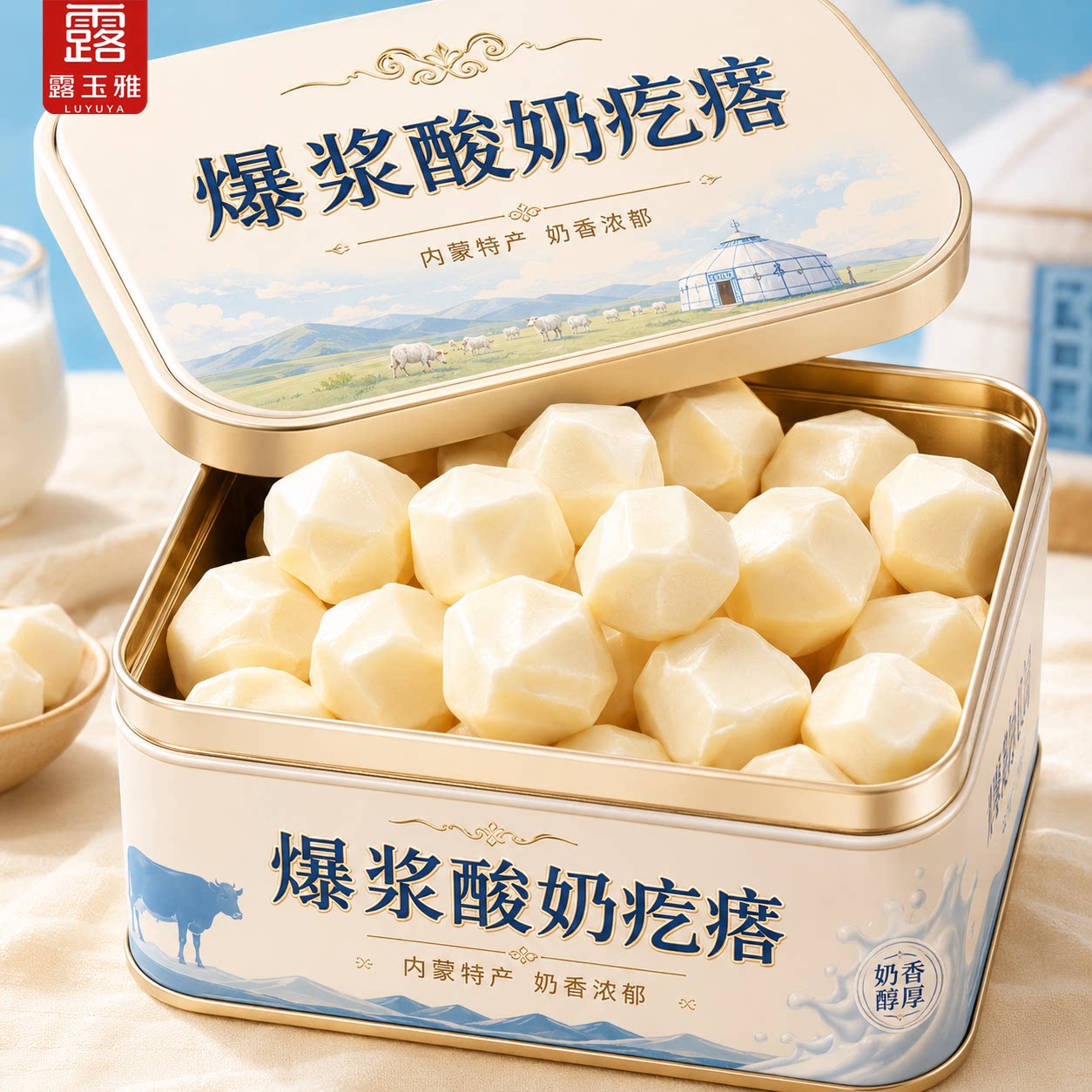 【奶香浓郁】内蒙古爆浆酸奶疙瘩图片