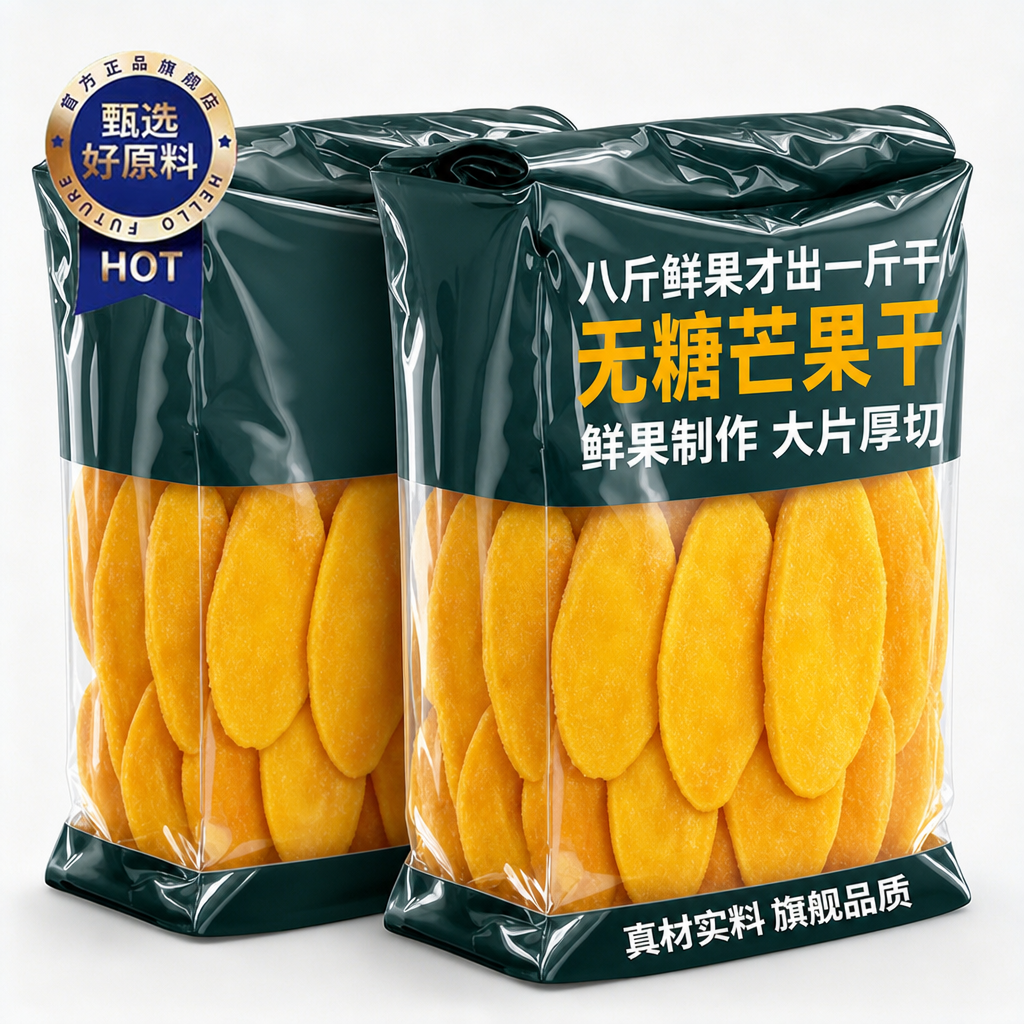 特级厚切大片芒果干原味无糖添加官方旗舰店即食蜜饯水脯休闲零食