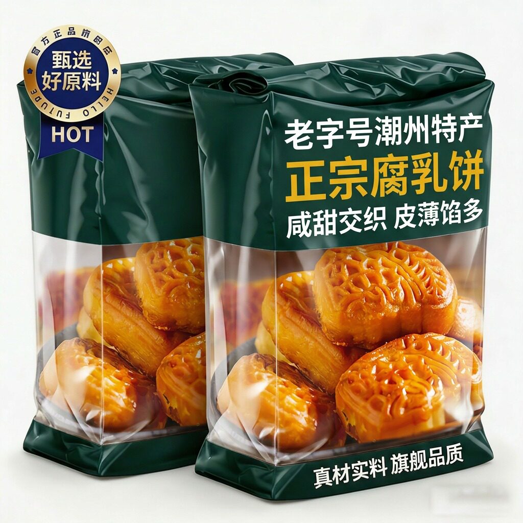 正宗潮州特产腐乳饼老字号官方旗舰店正品手工制作汕头传统色糕点