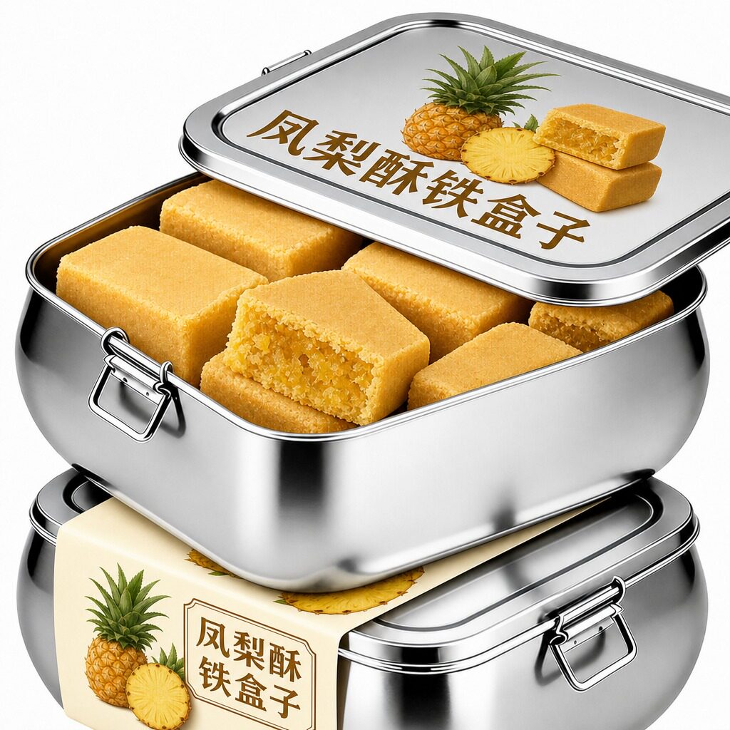 台湾正宗凤梨酥铁盒子包装官方旗舰店正品老式无添加菠萝特色糕点